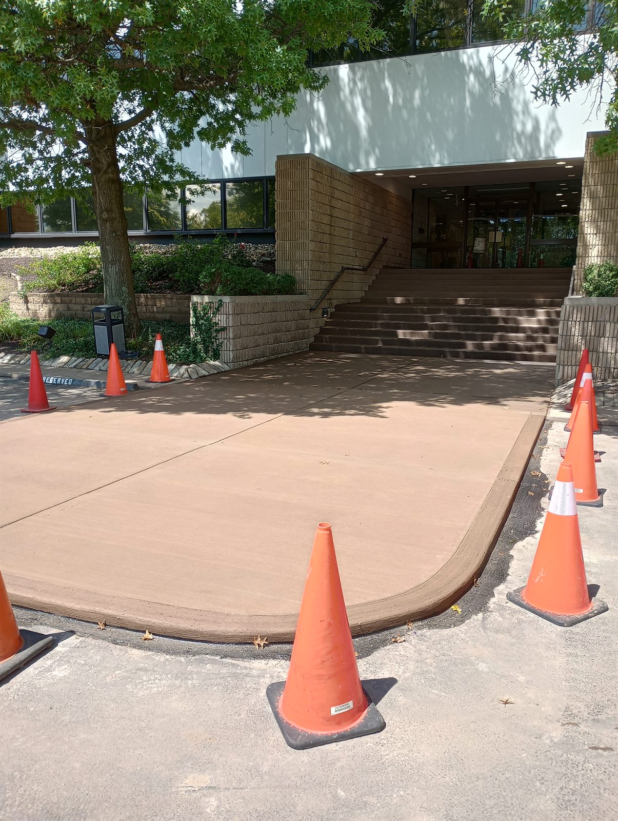 Commercial concrete plaza and approach