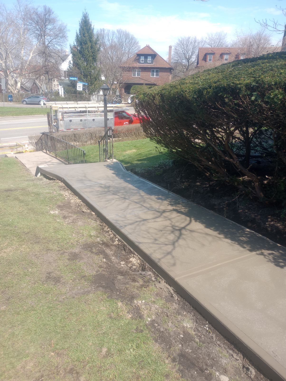 Public sidewalk concrete work